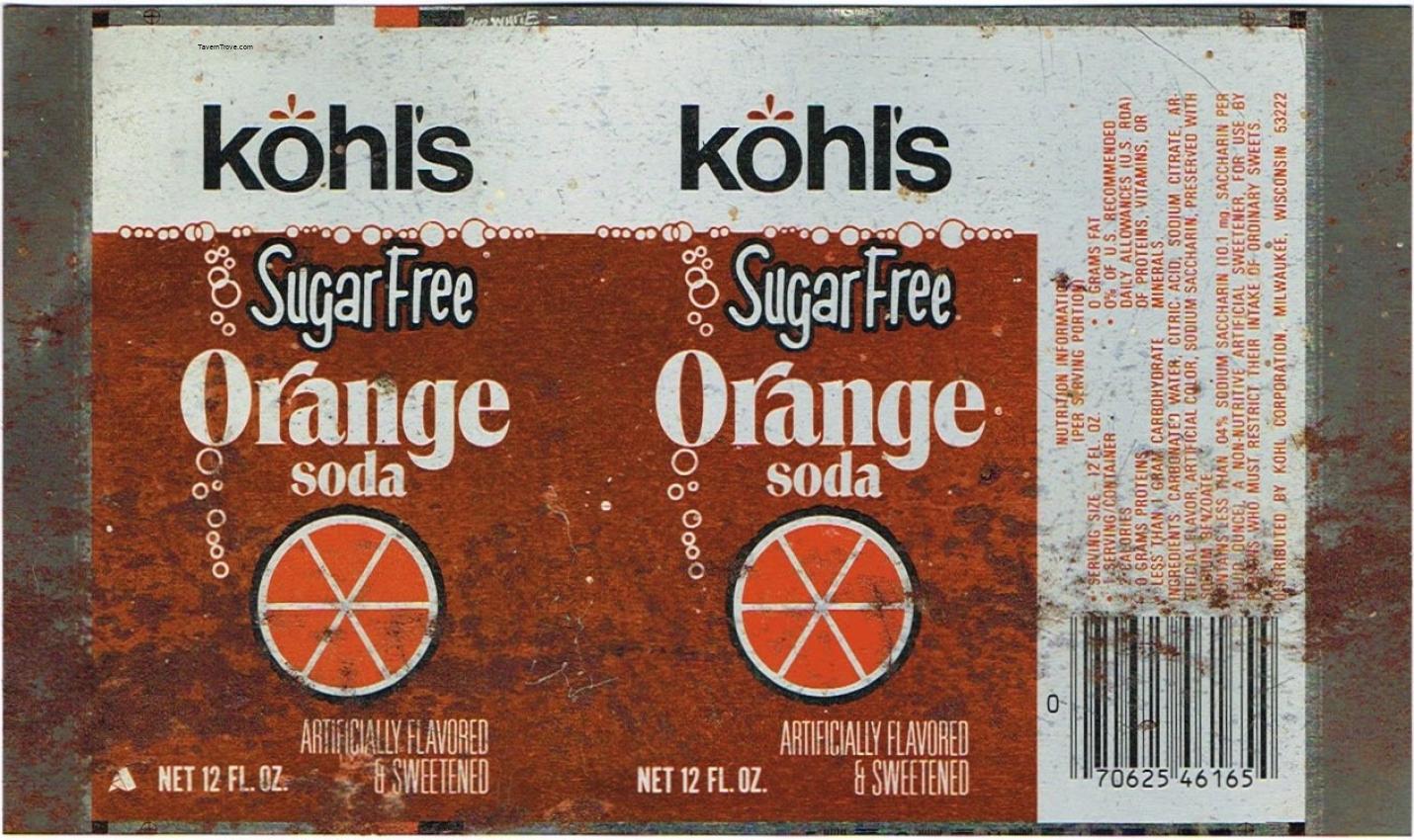 Kohl's Orange Soda Diet (sheet)