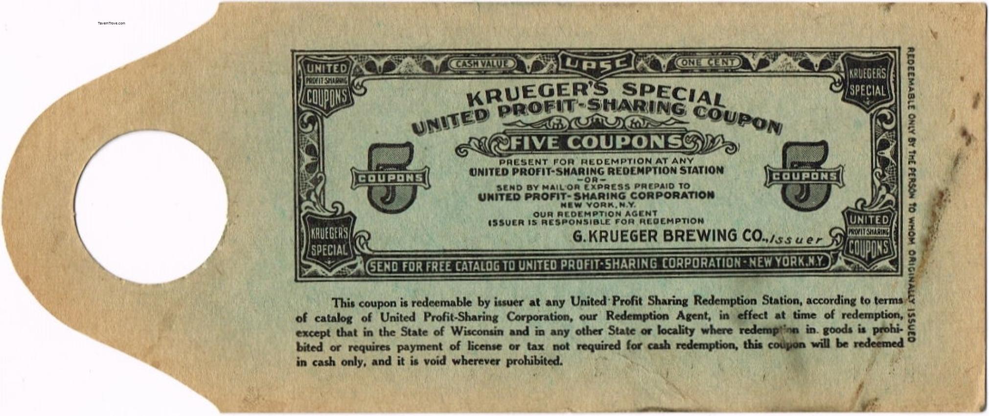 Krueger's Special Profit Sharing Coupon