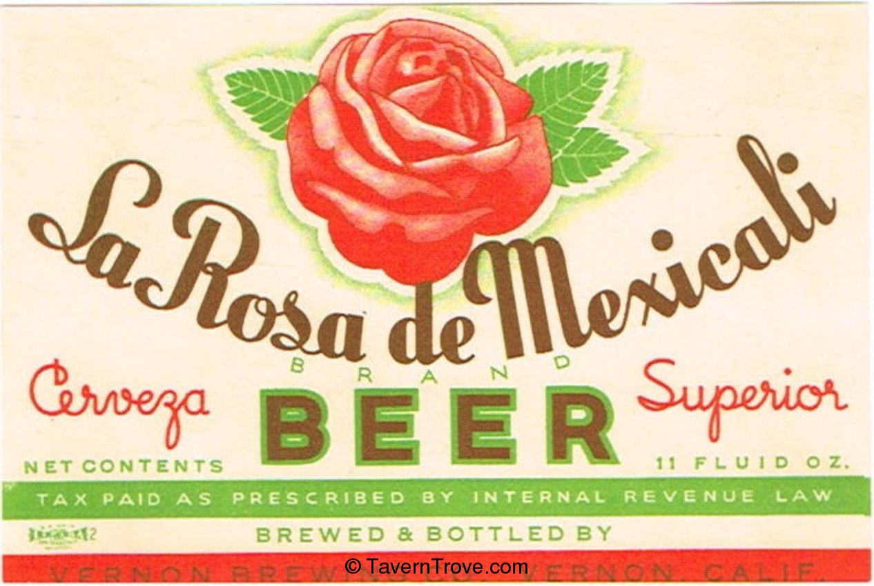 La Rosa de Mexicali Beer