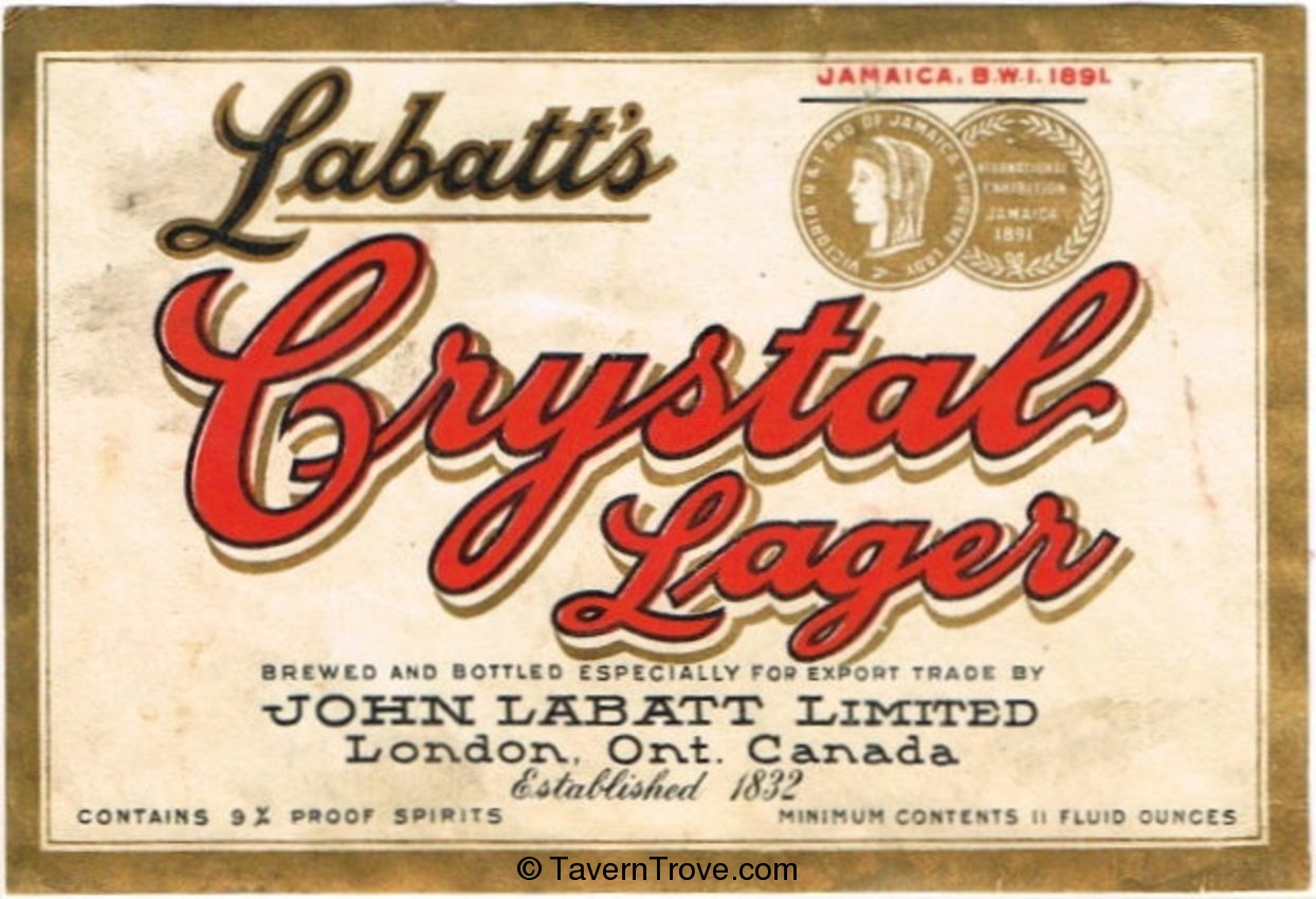 Labatt's Crystal Lager Beer