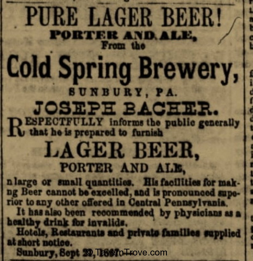 Item 41716 1868 Lager Beer, Porter & Ale Paper Ad
