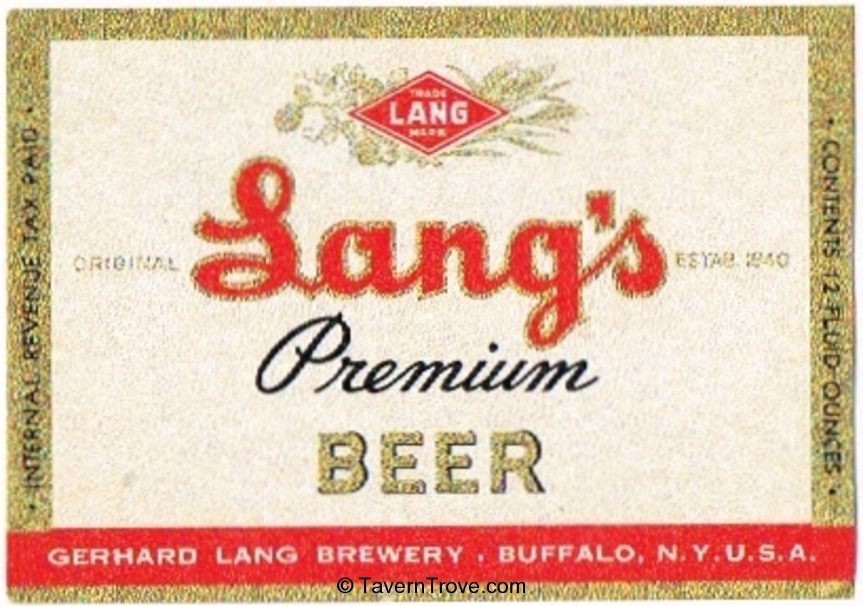Lang's Premium Beer
