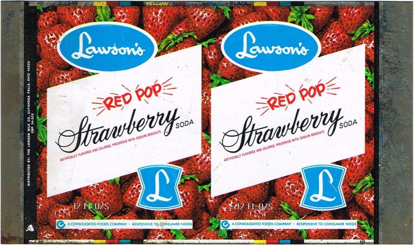 Lawson's Red Pop Strawberry Soda (sheet)
