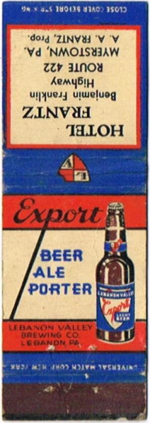 Lebanon Valley Export Beer/Ale/Porter