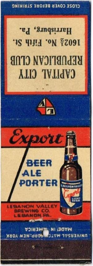 Lebanon Valley Export Beer/Ale/Porter