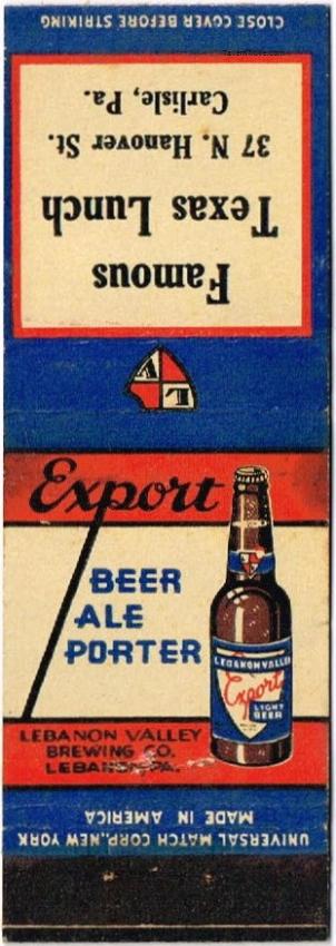 Lebanon Valley Export Beer/Ale/Porter