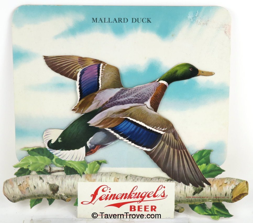 Leinenkugel's Beer Mallard Duck 3D Cardboard Sign