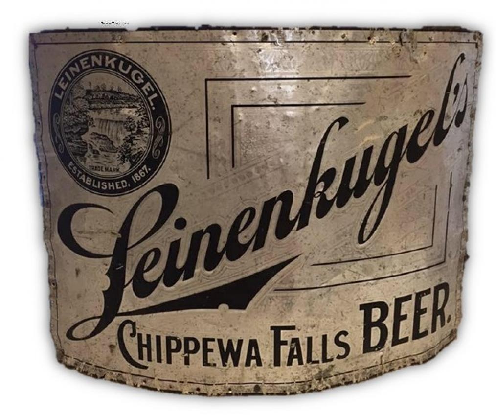 Leinenkugel's Beer tin corner sign