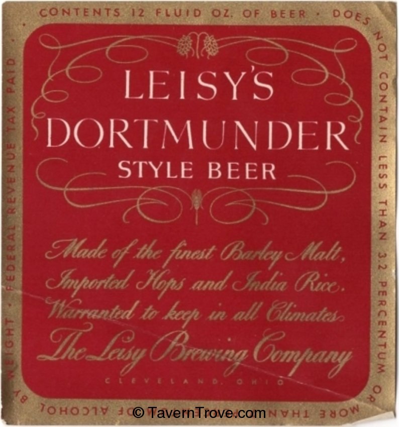 Leisy's Dortmunder Style Beer