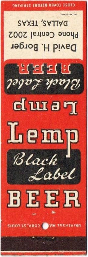 Lemp Black Label Beer