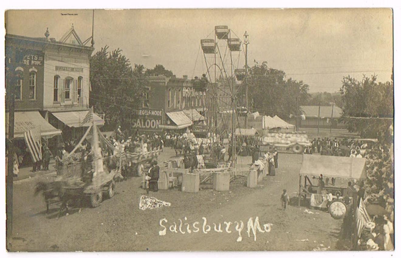 Lemp Saloon Street Fair Baseball Ferris Wheel Salisbury Missouri RPPC
