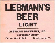 Liebmann's Light Beer 