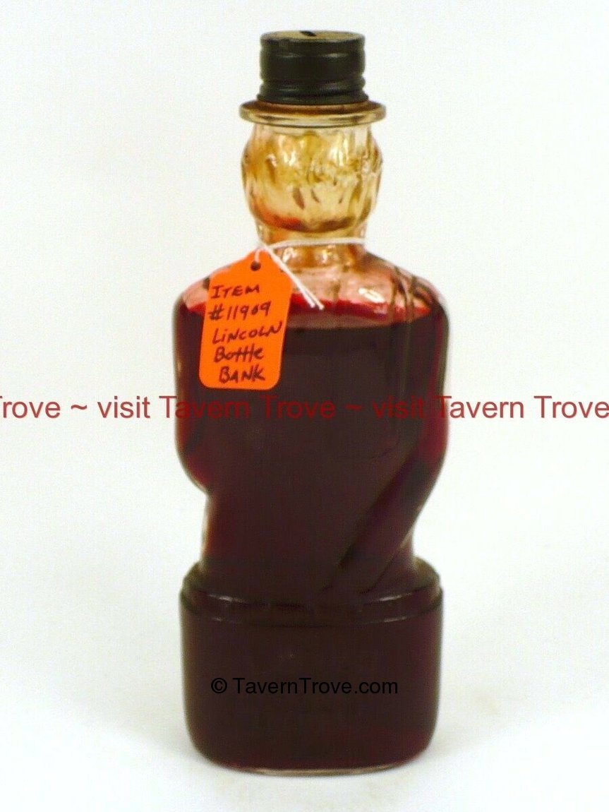 Item 97143 1949 Lincoln Syrup (Full) Bottle Bank Soda Bottle Signs (All Signs, Indoor & Outdoor)