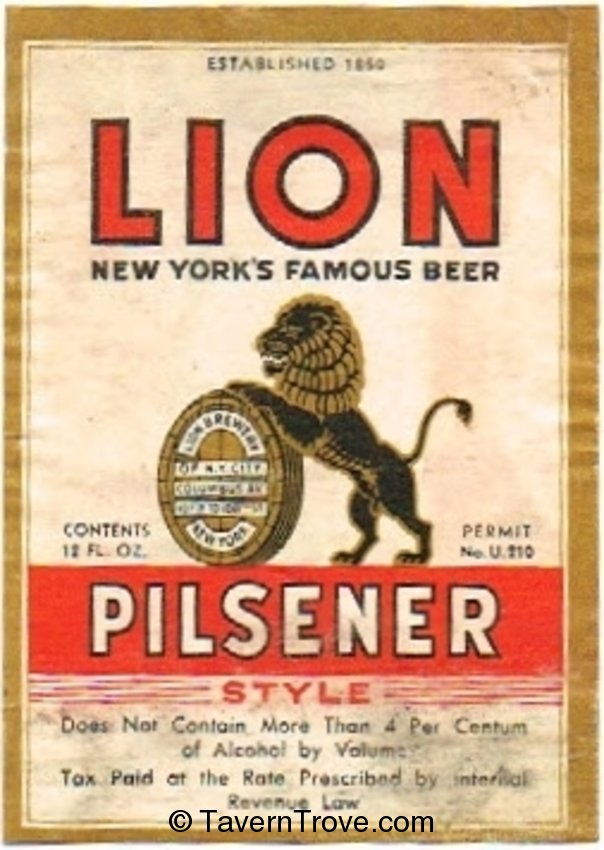 Lion Pilsener Style Beer 