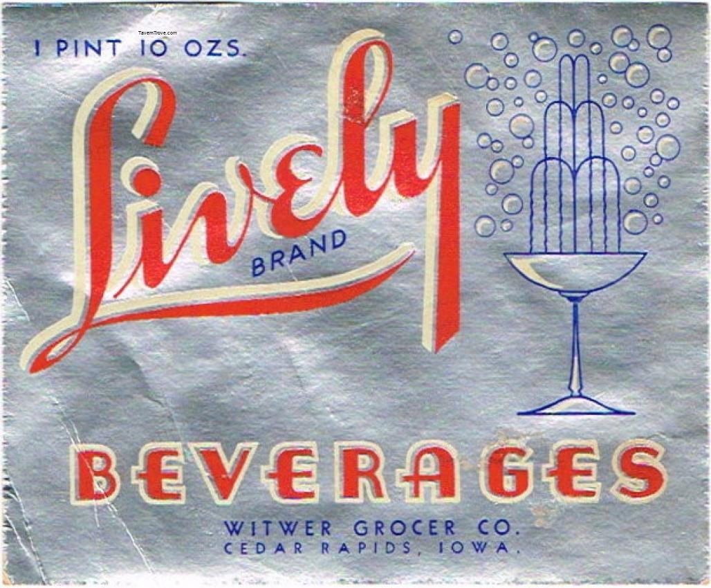 Lively Beverages Witwer Grocer Co. Cedar Rapids Iowa