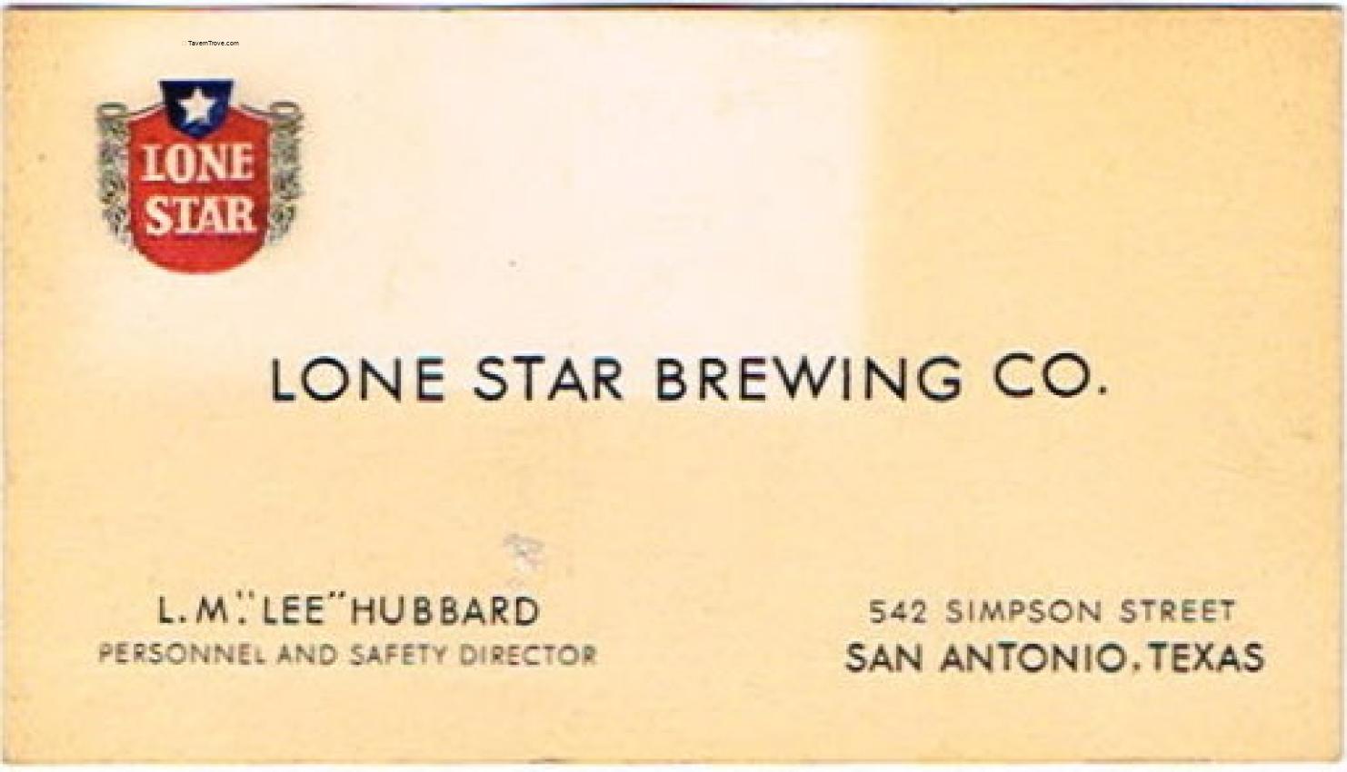 Lone Star Beer - L. M. Lee Hubbard