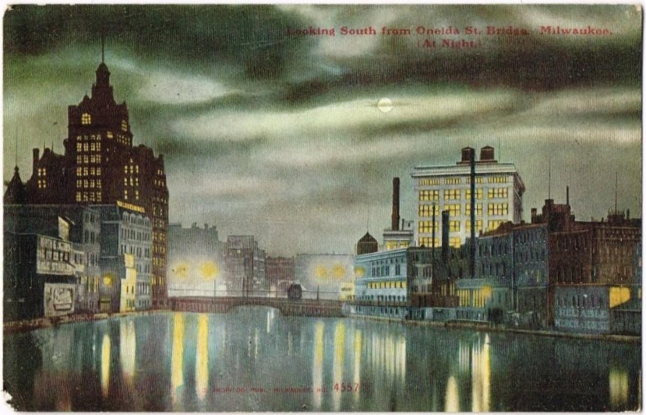 Pabst Building Looking South From Oneida Street Bridge