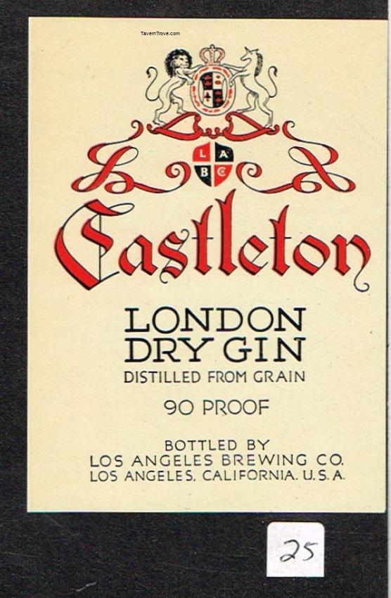 Los Angeles Brewing Co Castelon Gin Label