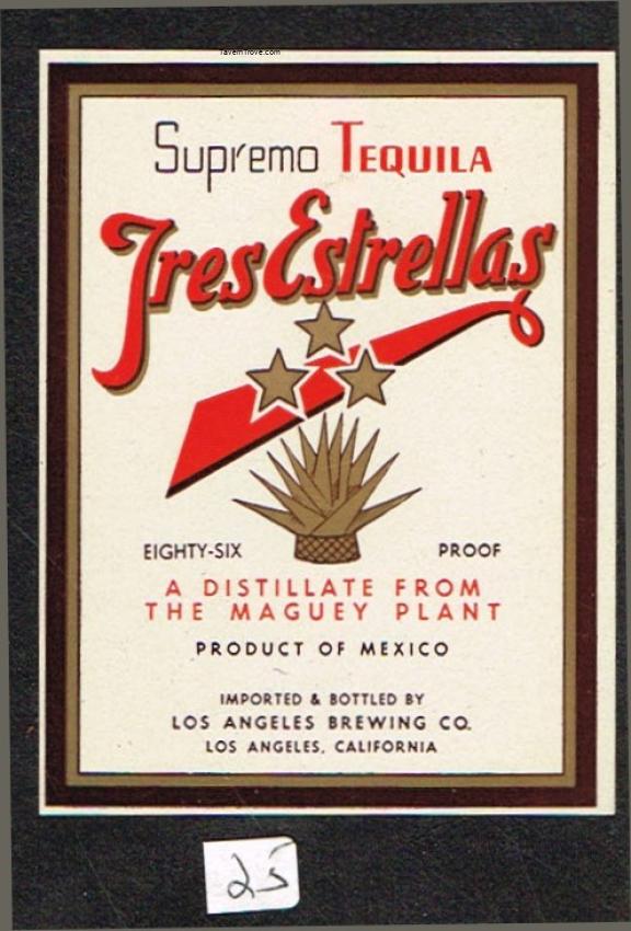 Los Angeles Brewing Co Tres Estrellas Tequila Label