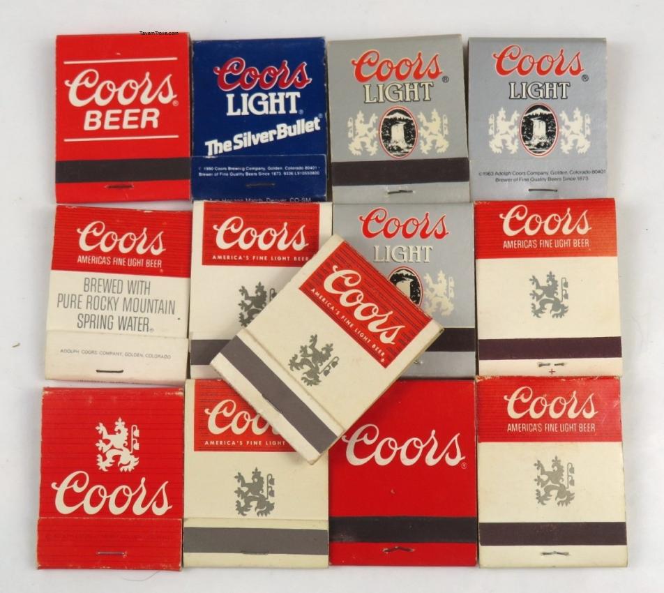 Lot of 13 Coors Beer Matchbooks