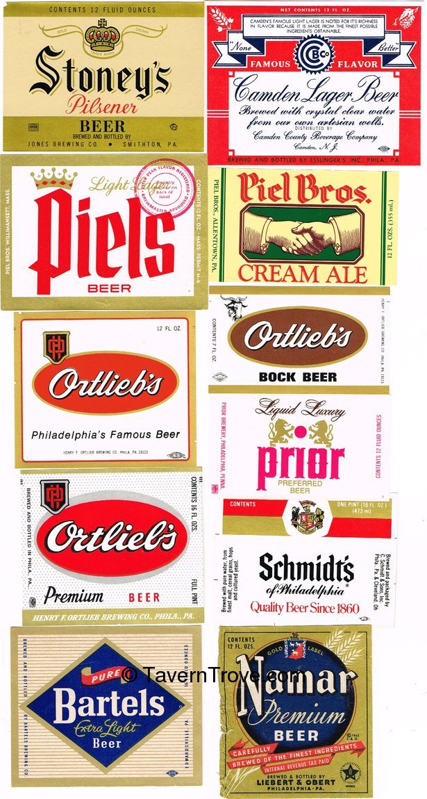 Item 96004 2022 Lot of 18 Unused 1940s60s Beer Labels Label