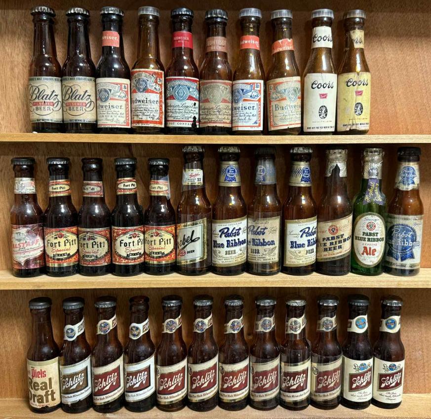 Lot of 34 Beer Mini Bottles