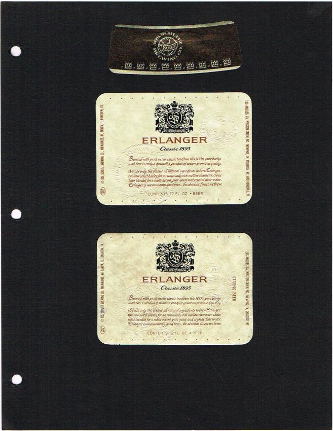 Lot of 3 Erlanger Beer