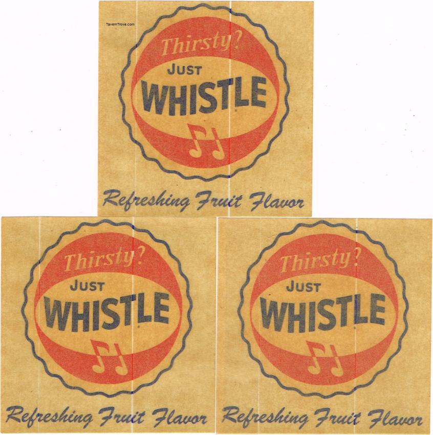 Lot of 3 Whistle Soda Window Decals
