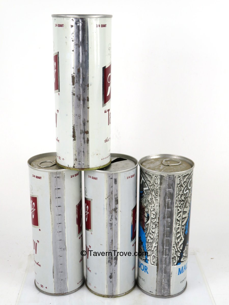 Item 96821 1975 Lot of 4 Different Schlitz Tall Boy Beer Cans Can