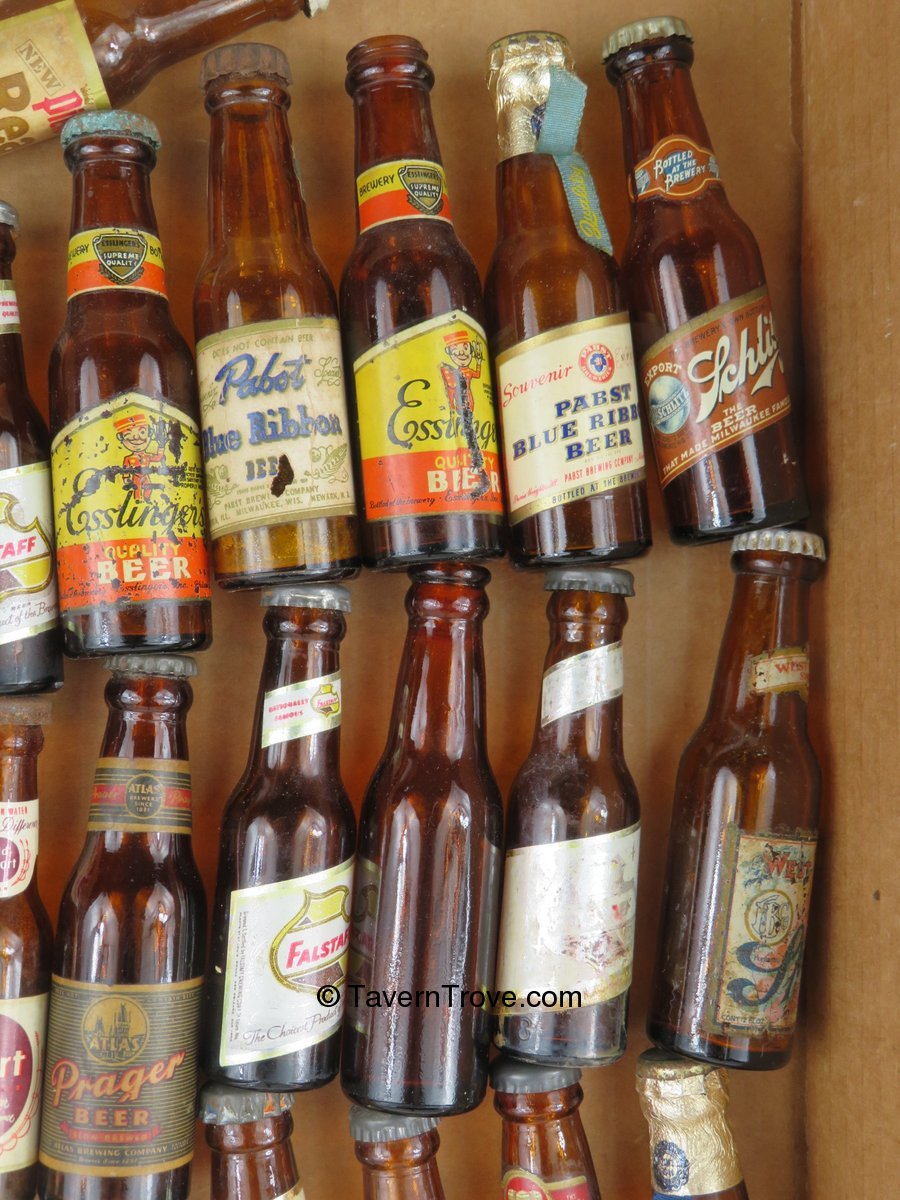 Item 96082 1950 Lot of 51 Beer Mini Bottles Mini Bottle