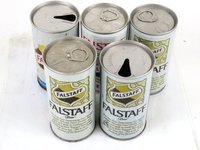 Lot of 5 Falstaff Beer Cans