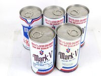 Lot of 5 Mark V Dietetic Beer Cans