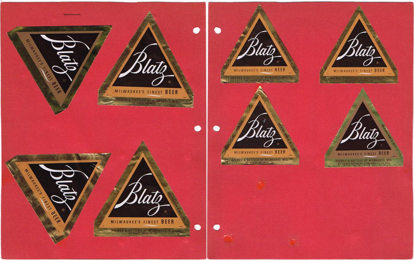 Lot of 8 Blatz Beer Foil Labels Pabst