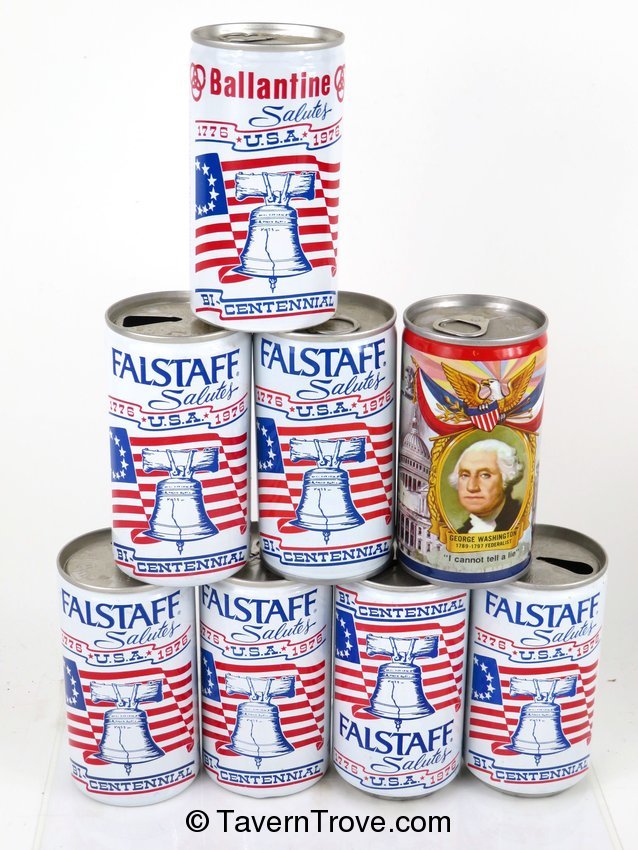 Lot of 8 Falstaff Bicentennial Beer Cans