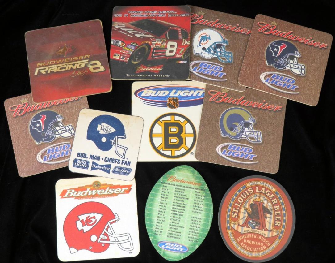 Lot of Coasters from Budweiser & Bud Light Beer
