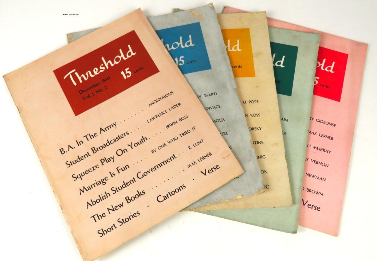 Lot of FIVE Threshold International Student Service Magazines