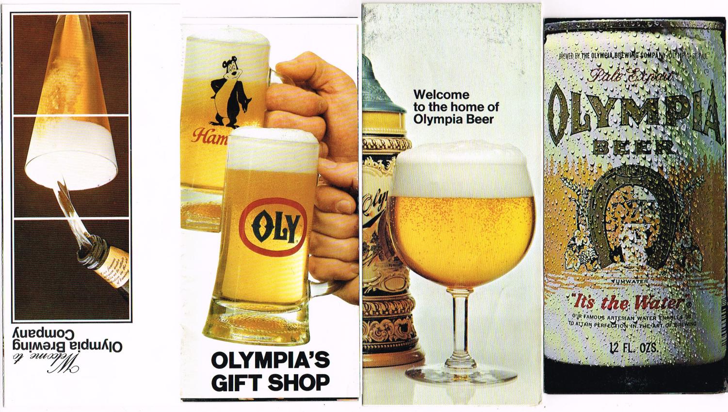 Lot of FOUR Olympia Beer Brochures/Ephemera