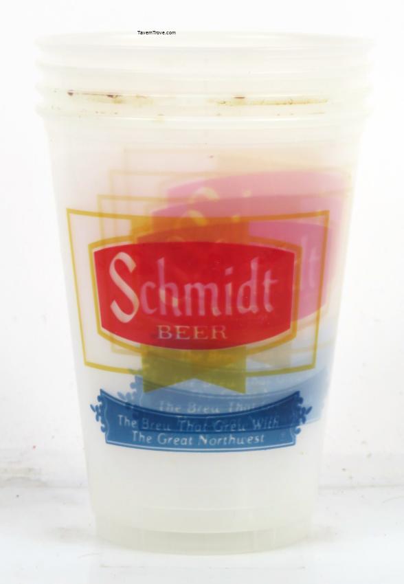 Lot of Four Schmidt Beer Plastic Cups