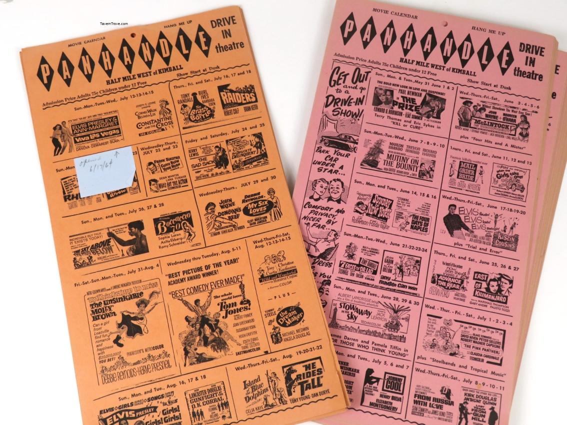 Lot of Panhandle Drive In Theatre Schedules Kimball Nebraska