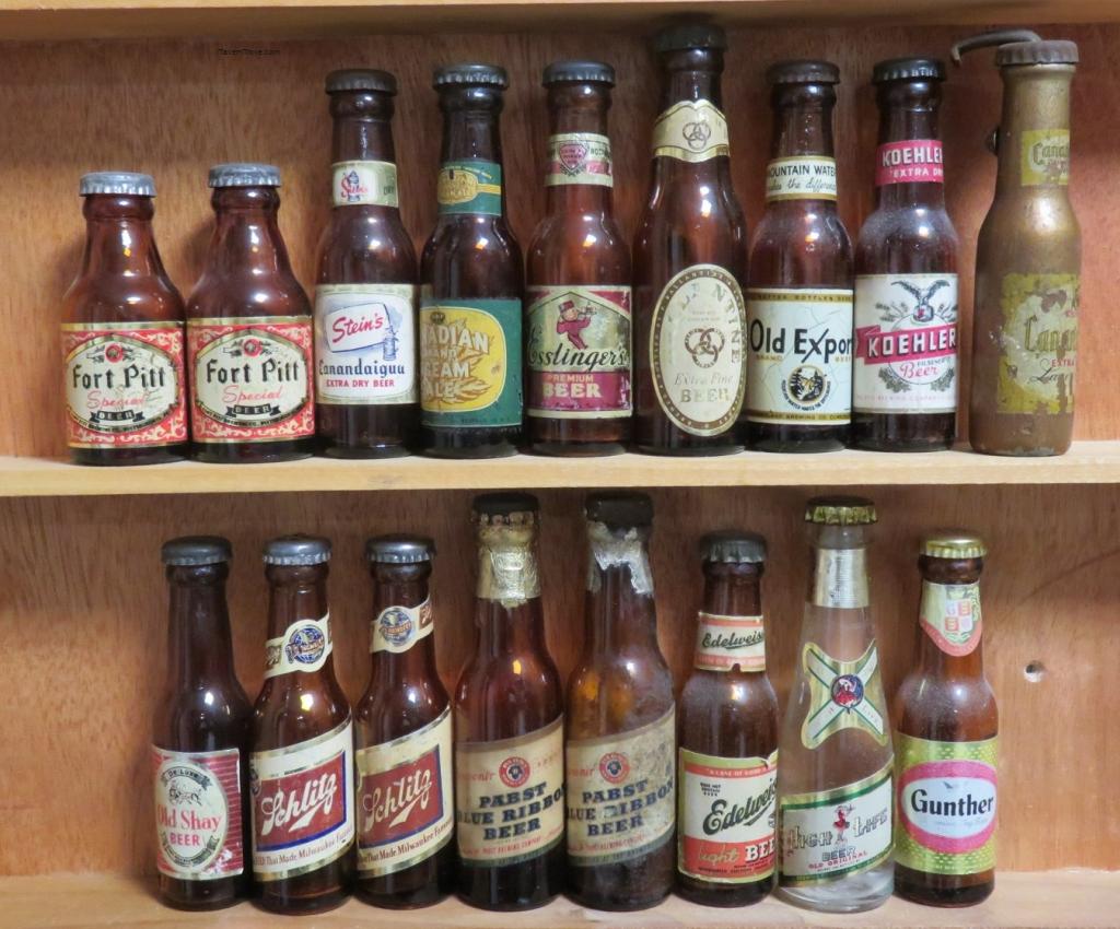 Lot of Seventeen Beer Mini Bottles