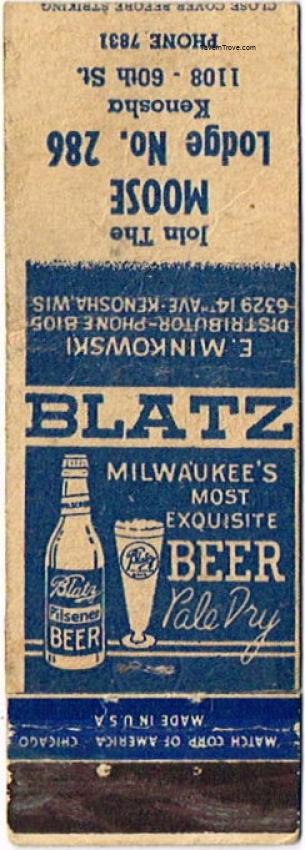 Blatz Pilsener Beer
