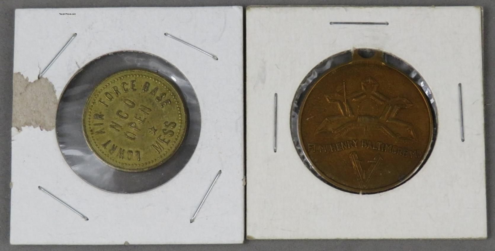Lowry Air Force base Fort McHenry Trade Tokens