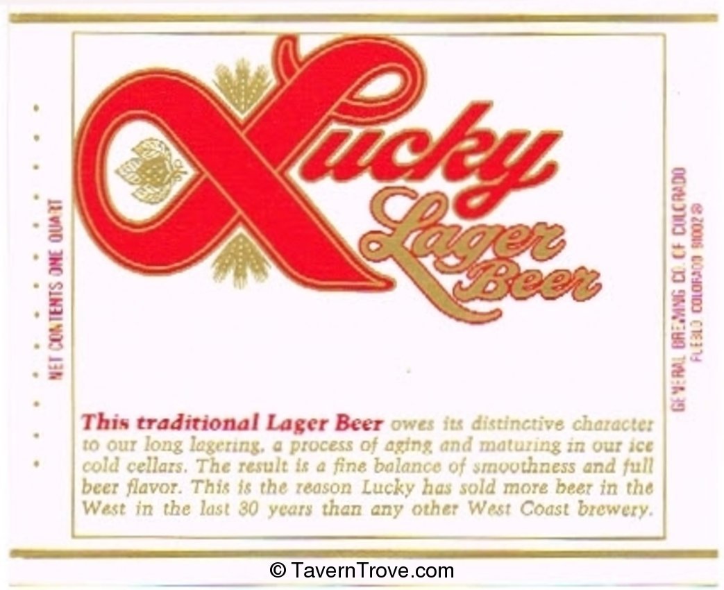 Lucky Lager Beer 