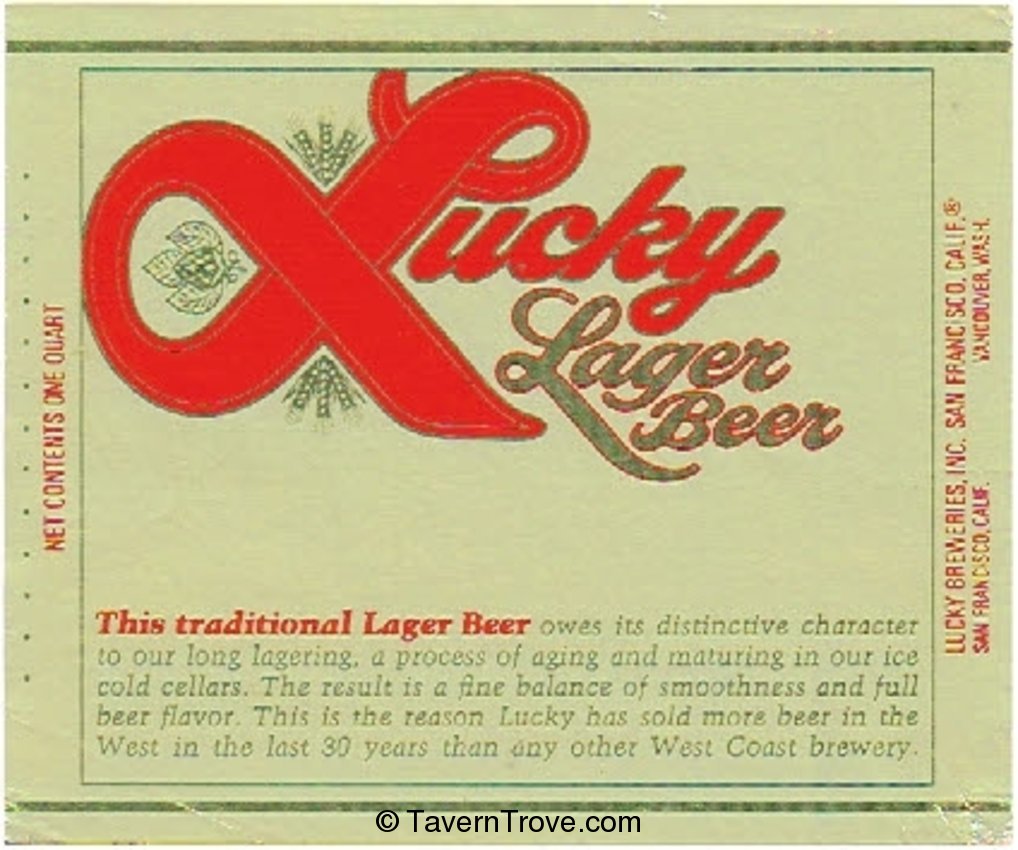 Lucky Lager Beer