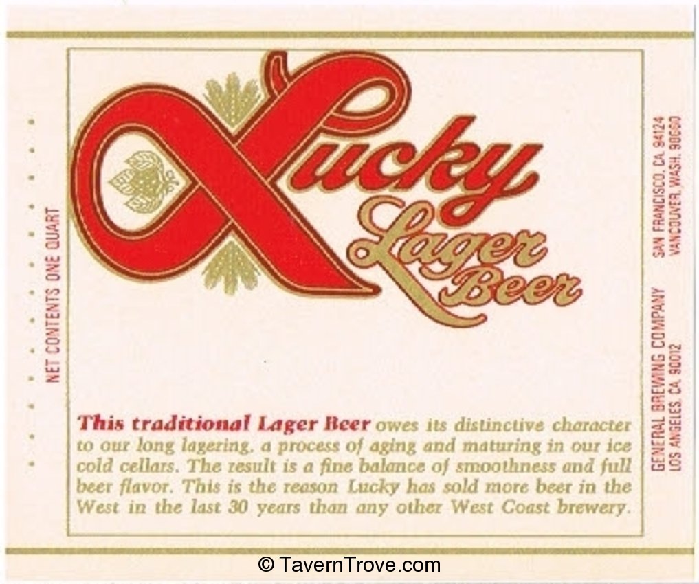 Lucky Lager Beer