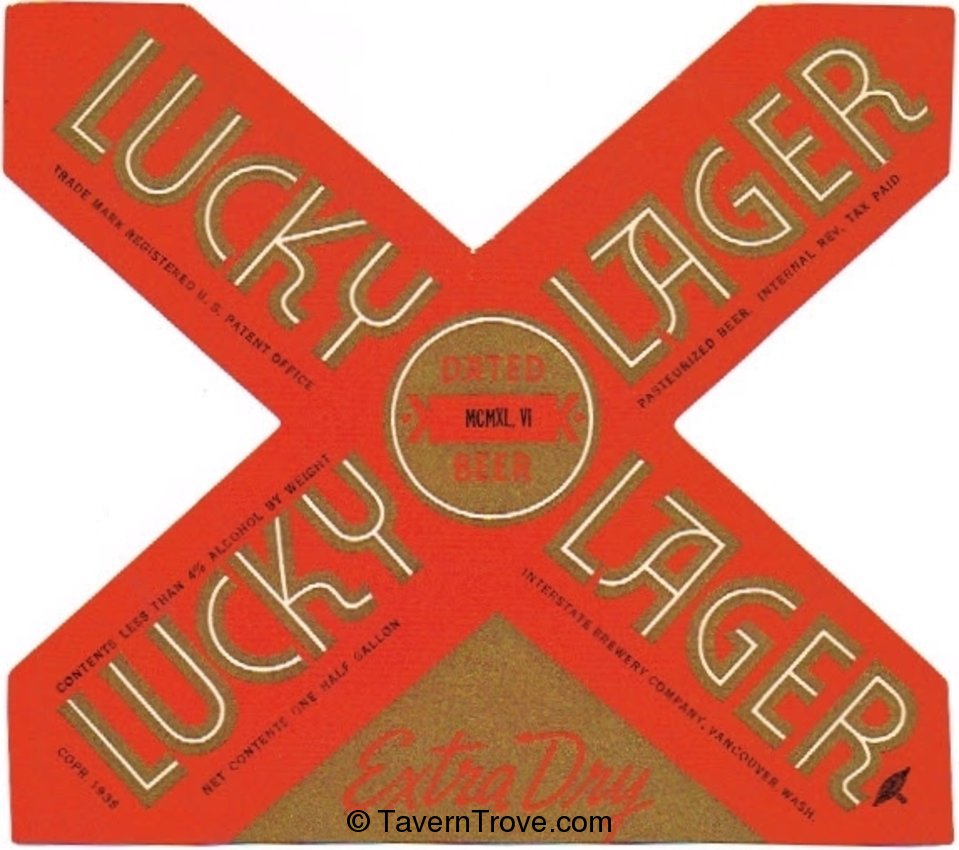 Lucky Lager Extra Dry Beer