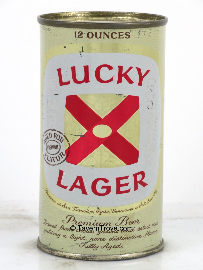 Item 96130 1963 Lucky Lager Beer Flat Top Can 9235