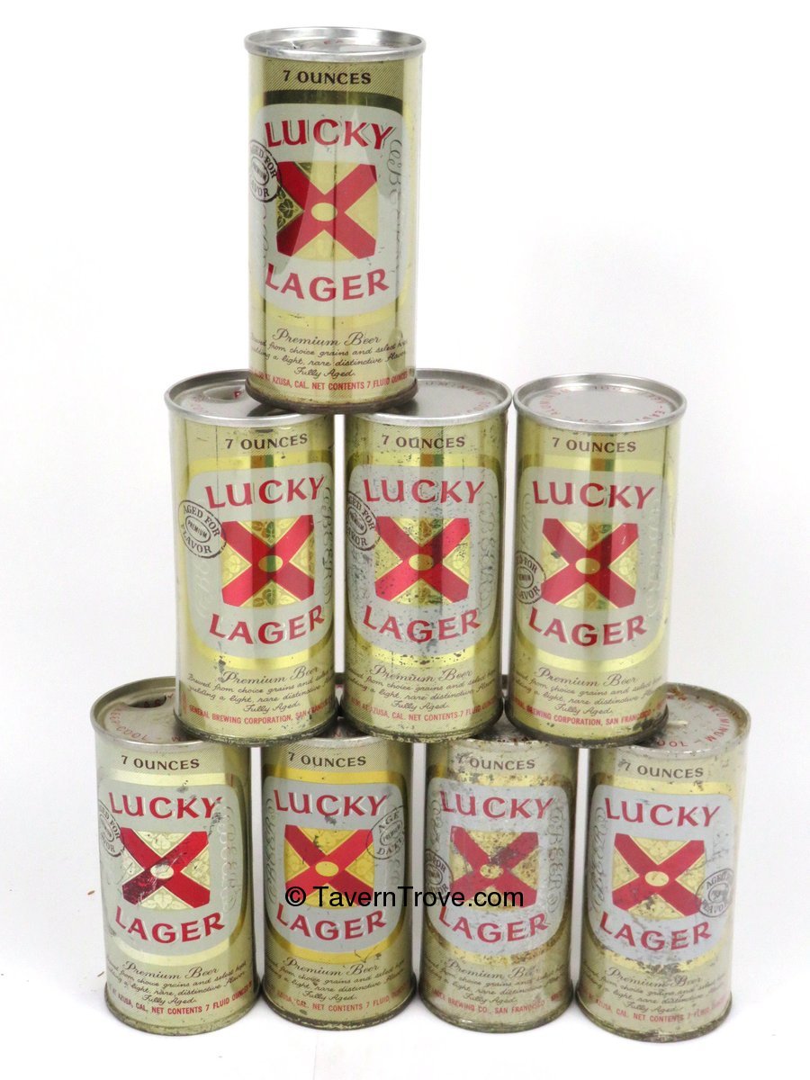Item 94588 1963 Lucky Lager Beer (7oz Cans) Sixpack Holder