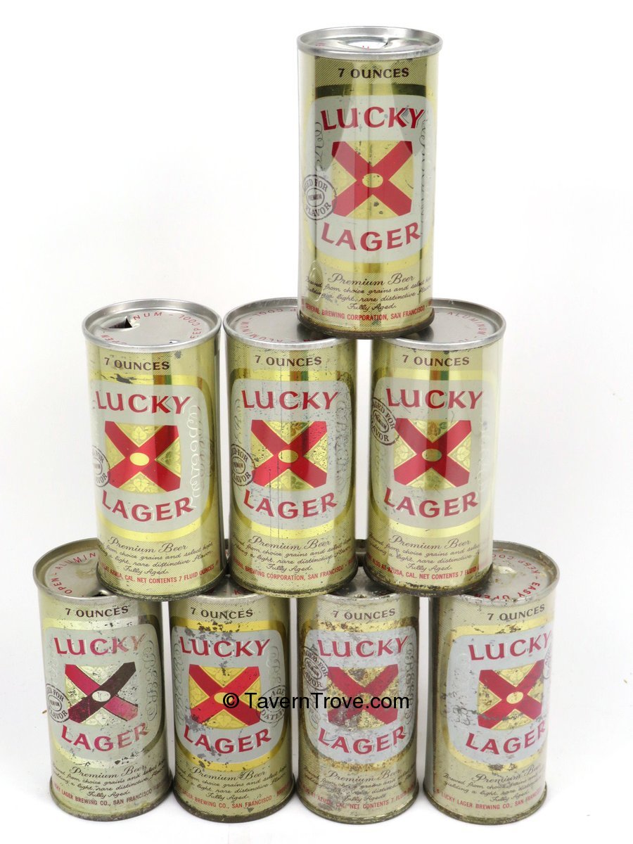 Item 94588 1963 Lucky Lager Beer (7oz Cans) Sixpack Holder
