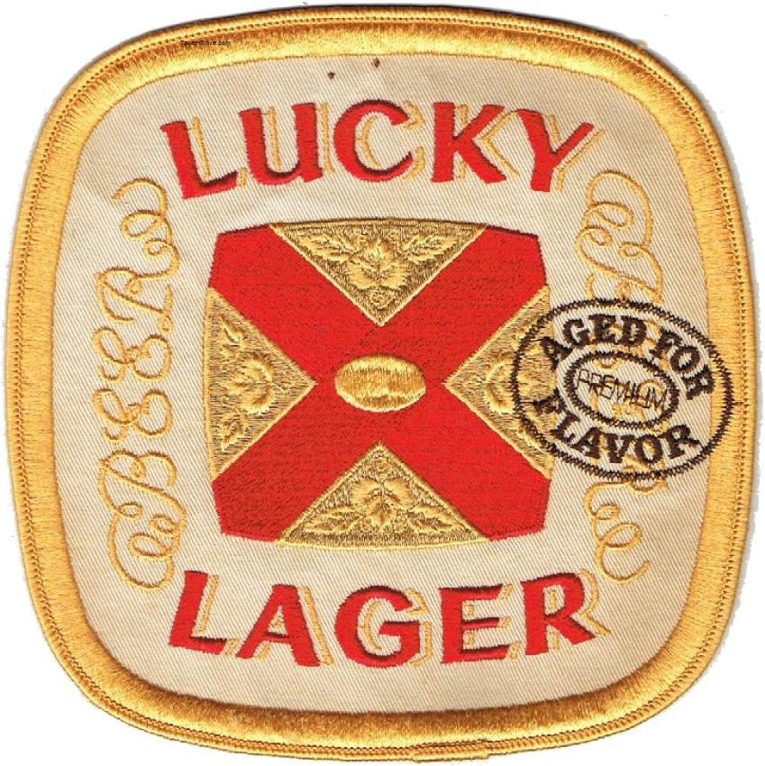 Lucky Lager Beer Back Patch